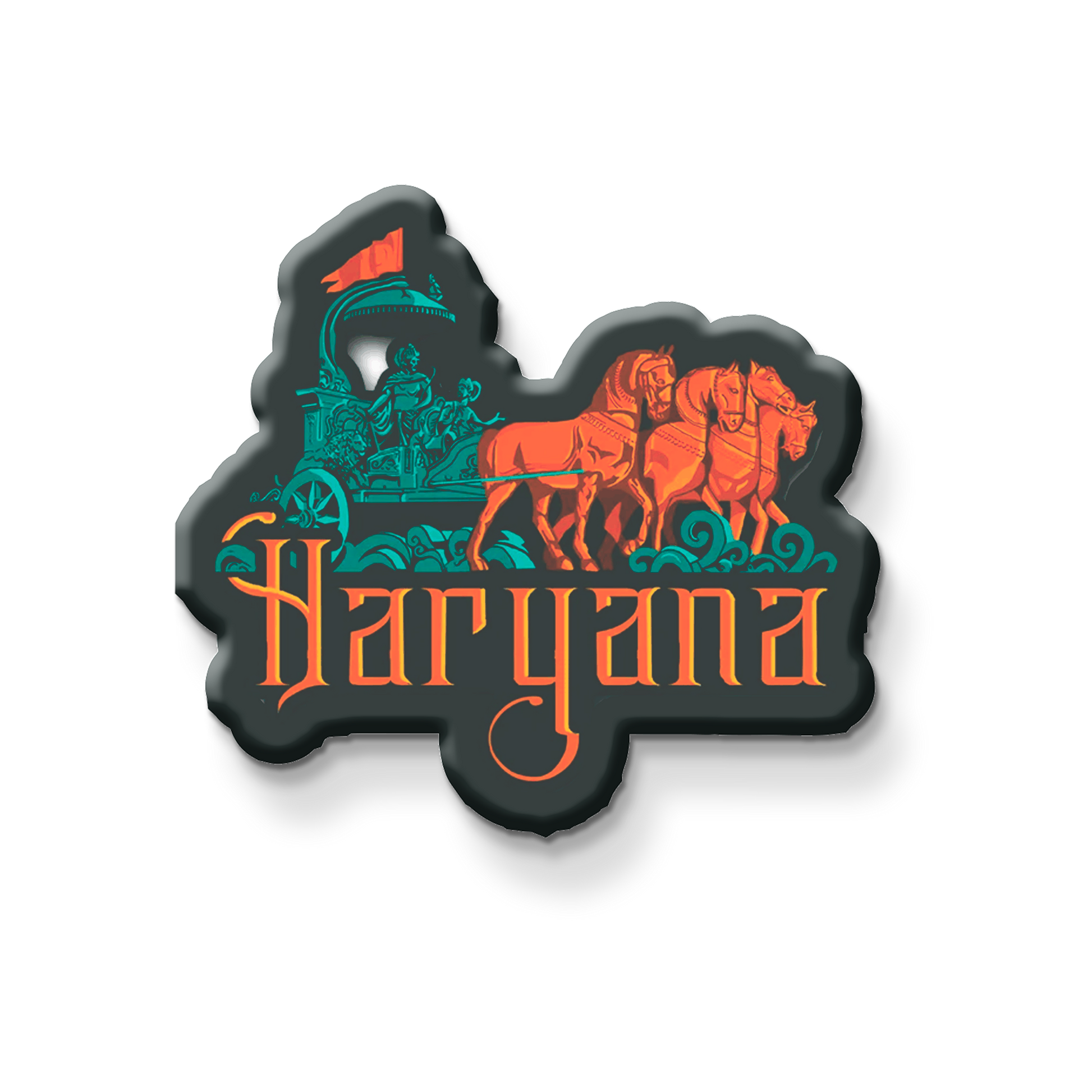 Stickerji Haryana Wooden Fridge Magnet - Souvenir travel keepsake gift - View 2