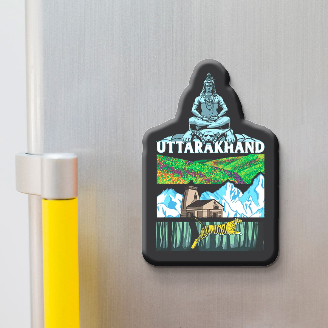 Stickerji Uttarakhand Wooden Fridge Magnet - Souvenir travel keepsake gift