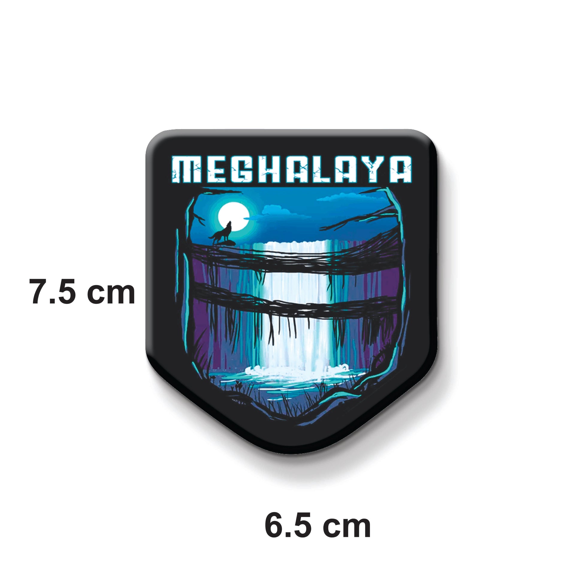 Stickerji Meghalaya Wooden Fridge Magnet - Souvenir travel keepsake gift - View 3