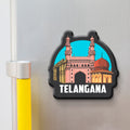 Stickerji Telangana Wooden Fridge Magnet - Souvenir travel keepsake gift
