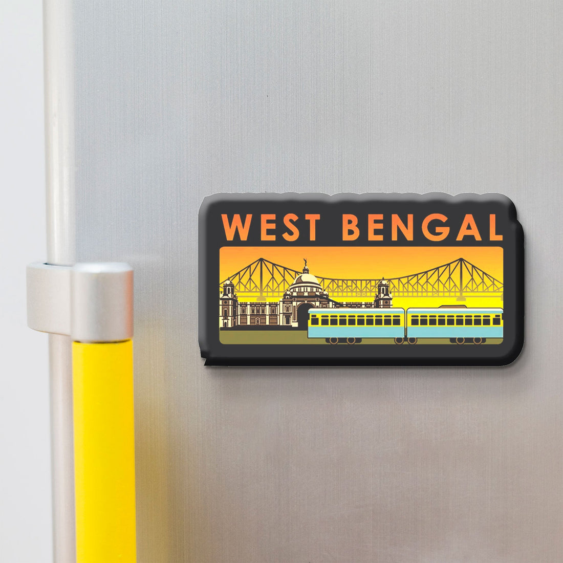 Stickerji West Bengal Wooden Fridge Magnet - Souvenir travel keepsake gift