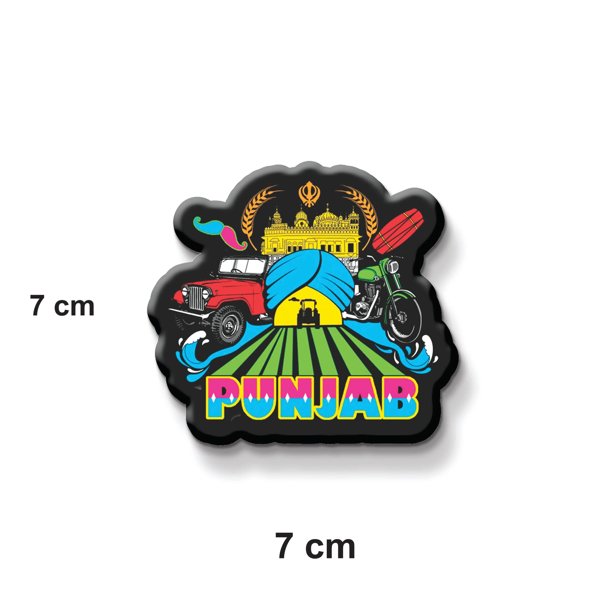 Stickerji Punjab Wooden Fridge Magnet - Souvenir travel keepsake gift - View 3