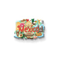 Stickerji Mexico Wooden Fridge Magnet – Vibrant colorful front design with Mexico landmarks and cultural icons