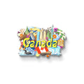 Canada Wooden Fridge Magnet close-up – MDF wood with vibrant UV-printed Canada design by Stickerji