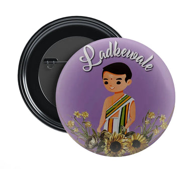 Stickerji Team Groom Wedding Badge Design 10 - Pinback button for bridal and groom party
