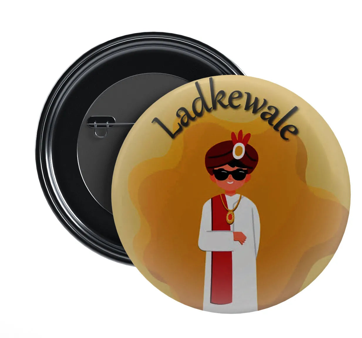 Stickerji Team Groom Wedding Badge Design 2 - Pinback button for bridal and groom party