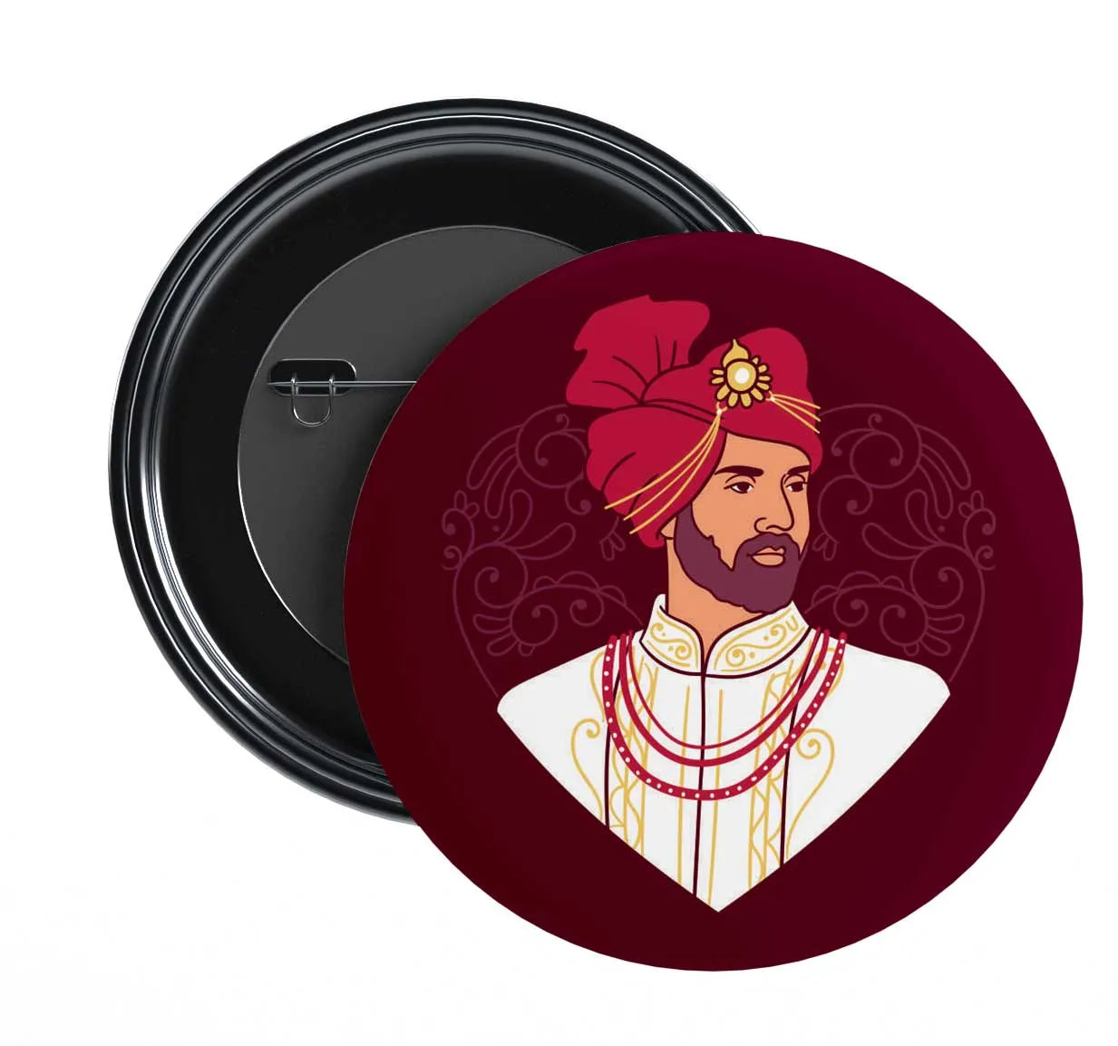 Stickerji Team Groom Wedding Badge Design 3 - Pinback button for bridal and groom party