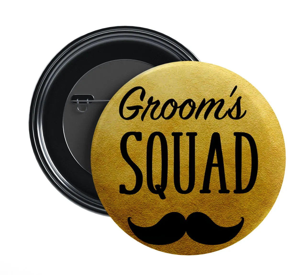 Stickerji Team Groom Wedding Badge Design 6 - Pinback button for bridal and groom party