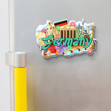 Stickerji Germany Wooden Fridge Magnet - Souvenir travel keepsake gift