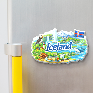 Stickerji Iceland Wooden Fridge Magnet - Souvenir travel keepsake gift