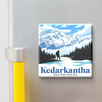 Stickerji Souvenir Wooden Fridge Magnet | KEDARKANTHA