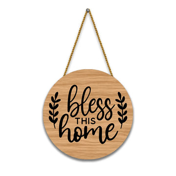 Stickerji Wooden Wall Hanging for Home Decoration | bless this home