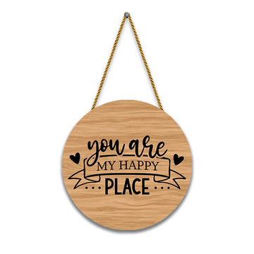 Stickerji Wooden Wall Hanging for Home Decoration | You are my happy place