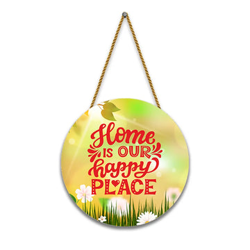 Stickerji Wooden Wall Hanging for Home Decoration | Home is our happy place