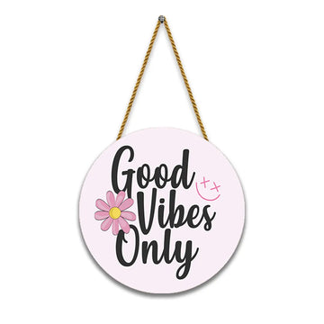 Stickerji Wooden Wall Hanging for Home Decoration | Good Vibes Only 01