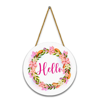 Stickerji Wooden Wall Hanging for Home Decoration | Hello
