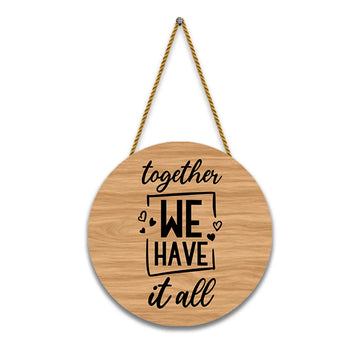 Stickerji Wooden Wall Hanging for Home Decoration | Together we have it all 01