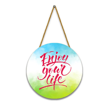 Stickerji Wooden Wall Hanging for Home Decoration | Enjoy your life