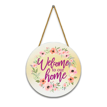 Stickerji Wooden Wall Hanging for Home Decoration | Welcome to our Home 04