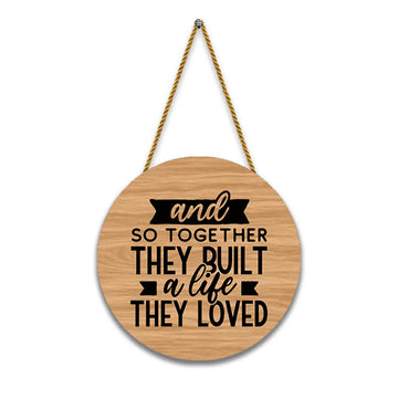 Stickerji Wooden Wall Hanging for Home Decoration | AND SO Together They built A life they LOVED 02