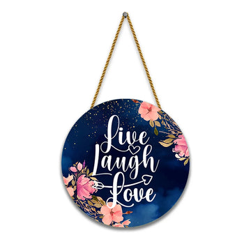 Stickerji Wooden Wall Hanging for Home Decoration | Live Laugh Love 02