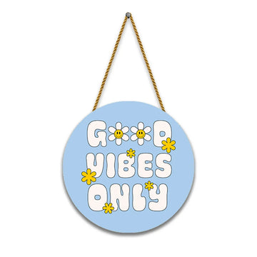 Stickerji Wooden Wall Hanging for Home Decoration | Good Vibes Only 02