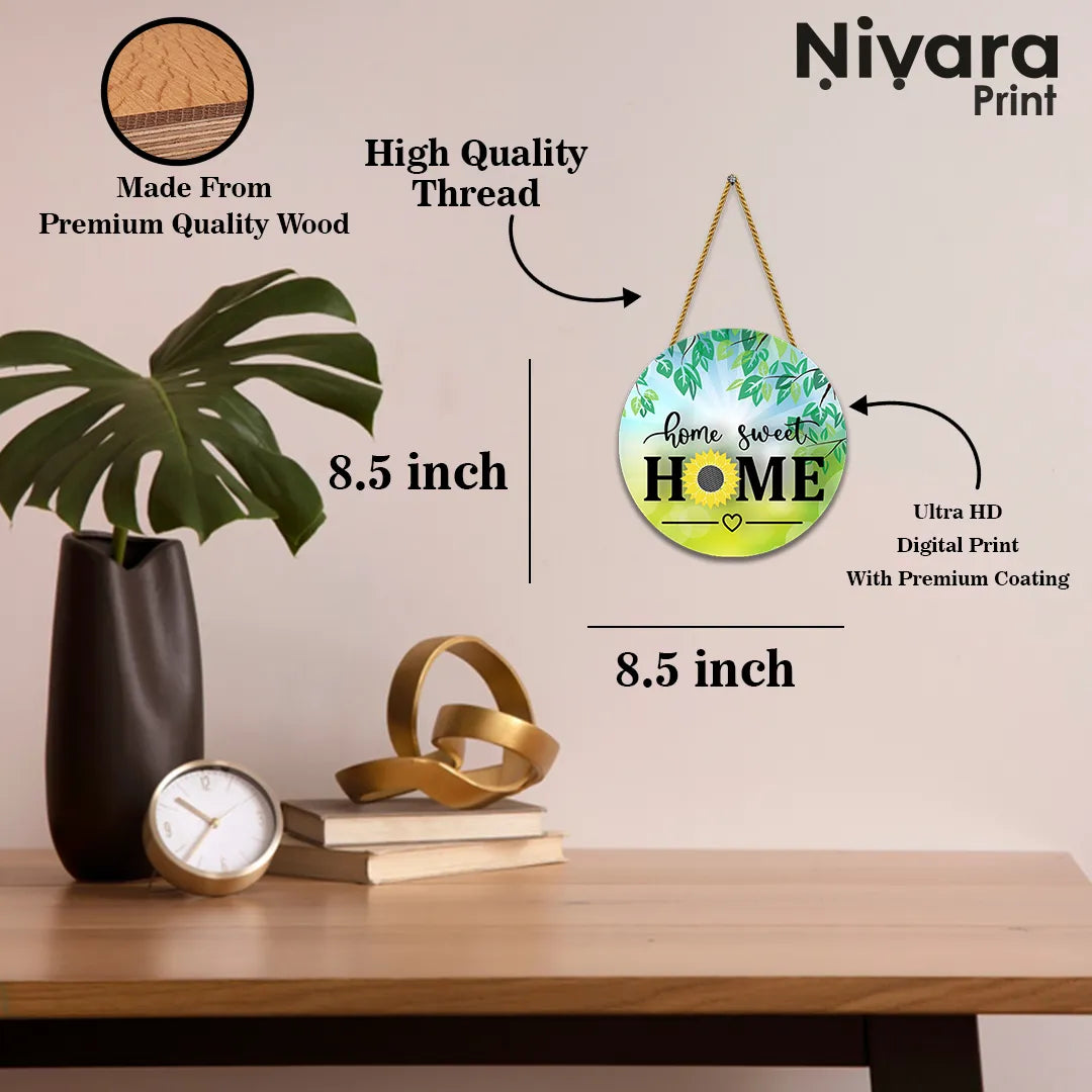 Stickerji Wooden Wall Hanging for Home Decoration | HOME SWEET HOME 01