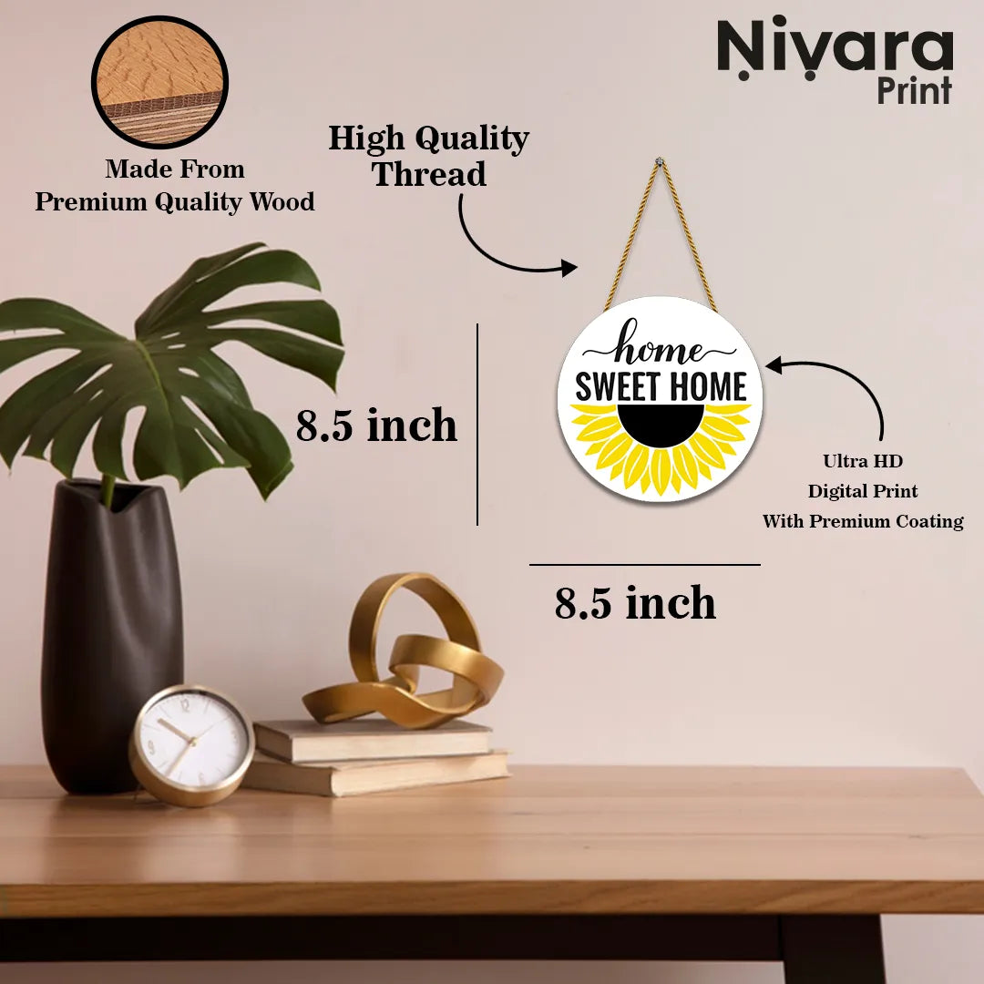 Stickerji Wooden Wall Hanging for Home Decoration | HOME SWEET HOME 07
