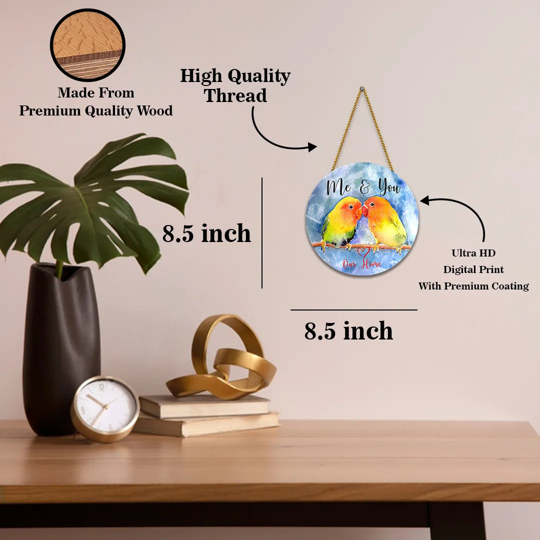 Stickerji Wooden Wall Hanging for Home Decoration | me & you