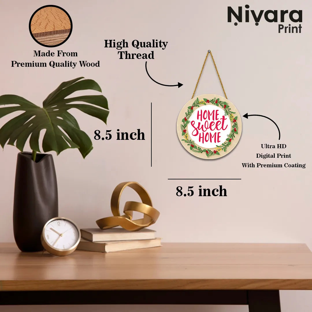 Stickerji Wooden Wall Hanging for Home Decoration | HOME SWEET HOME 02