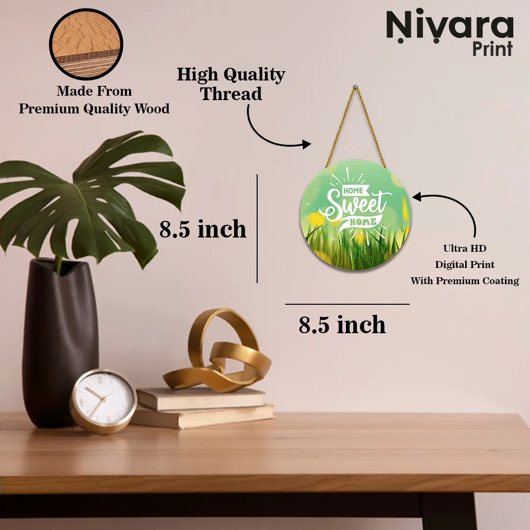 Stickerji Wooden Wall Hanging for Home Decoration | HOME SWEET HOME 06