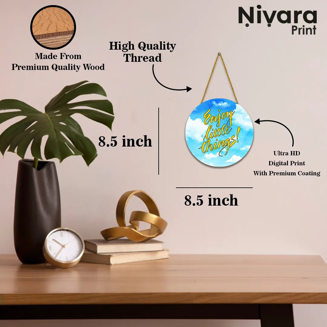 Stickerji Wooden Wall Hanging for Home Decoration | Enjoy little Things!