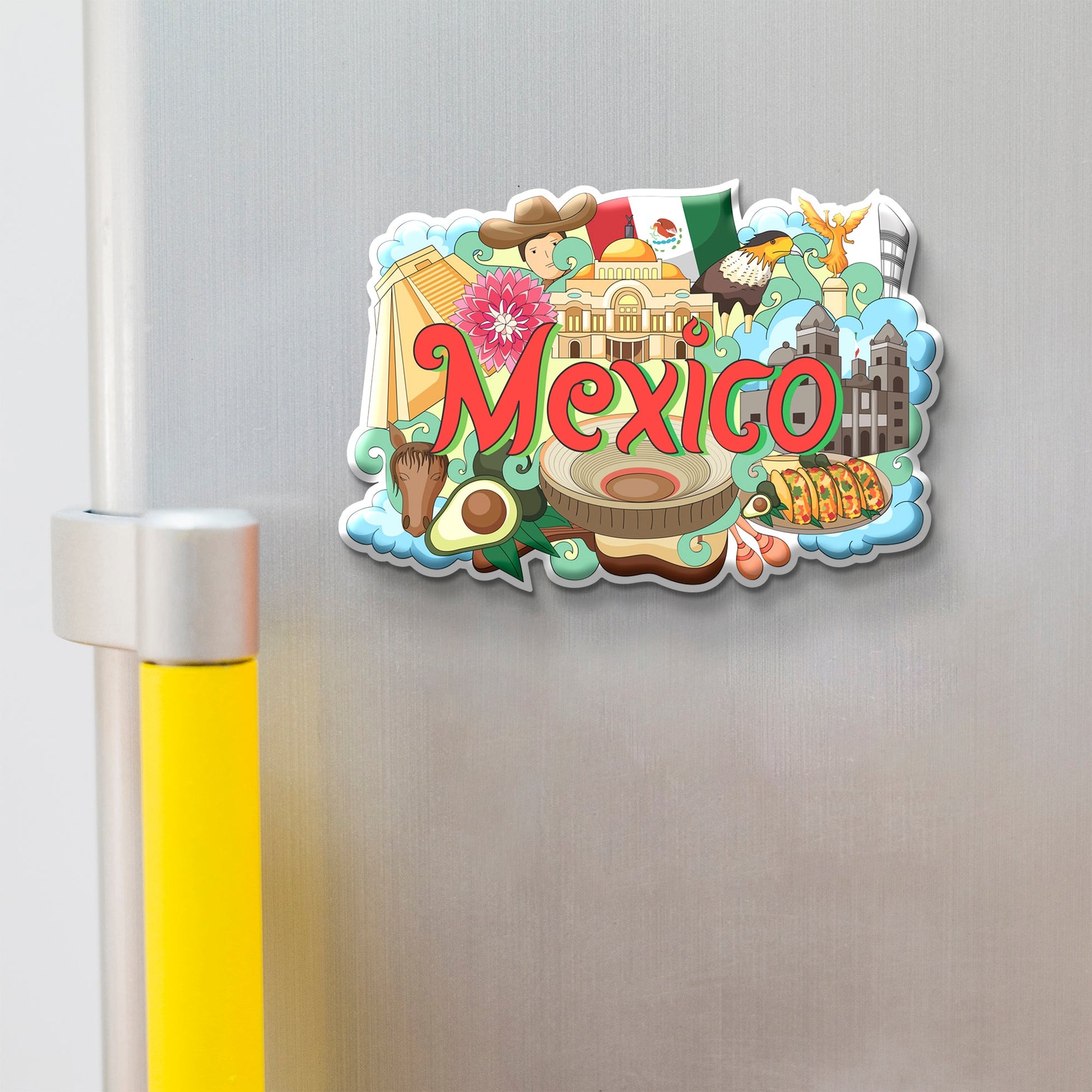 Stickerji Mexico Wooden Fridge Magnet - Souvenir travel keepsake gift
