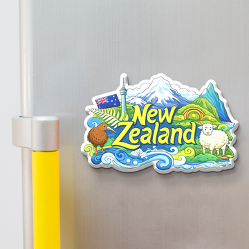 Stickerji New Zealand Wooden Fridge Magnet - Souvenir travel keepsake gift