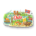 Stickerji Oslo Wooden Fridge Magnet - Souvenir travel keepsake gift - View 2