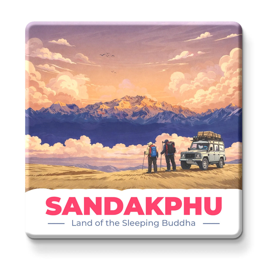 Stickerji Souvenir Wooden Fridge Magnet | SANDAKPHU