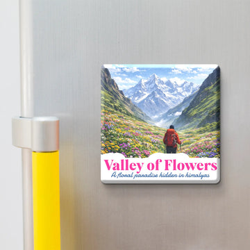 Stickerji Souvenir Wooden Fridge Magnet | VALLEY OF FLOWERS