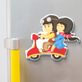 Stickerji Couple on bike Wooden Fridge Magnet - Souvenir travel keepsake gift