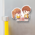 Stickerji Couple Travel Wooden Fridge Magnet - Souvenir travel keepsake gift