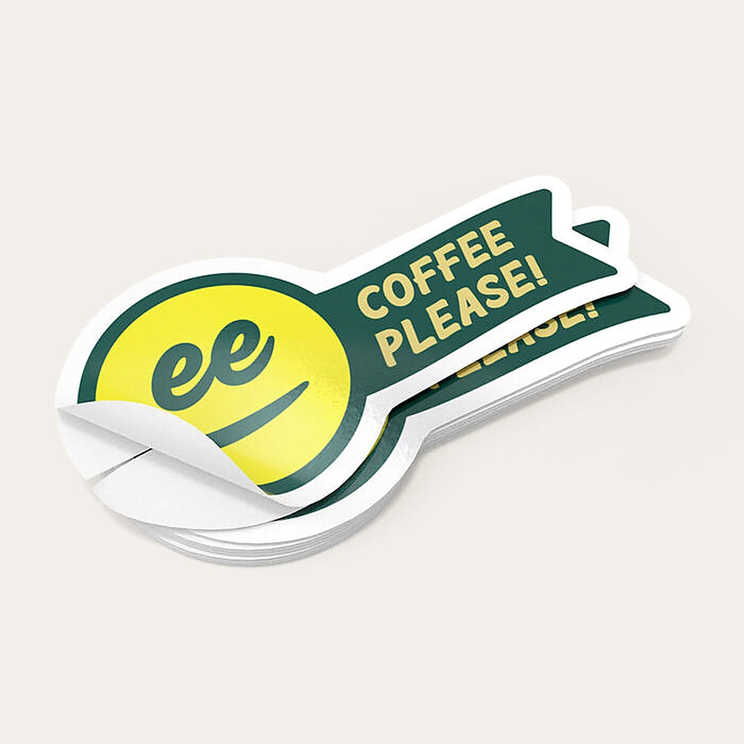 Custom shape die-cut stickers available