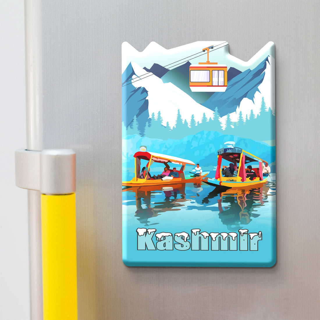 Stickerji Kashmir Wooden Fridge Magnet - Souvenir travel keepsake gift